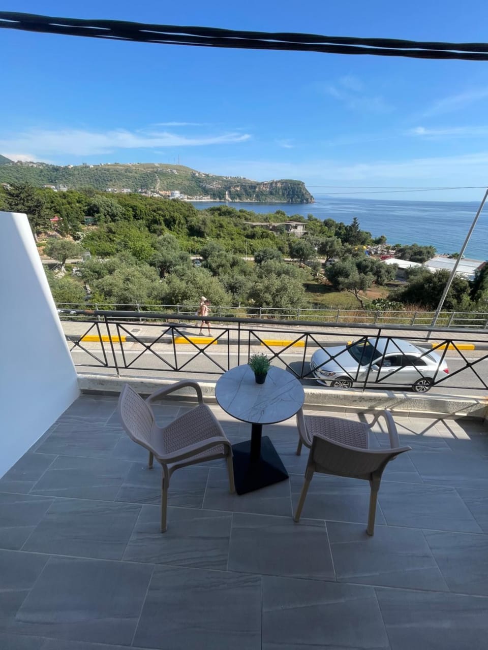 Patio, Day, Natural landscape, View (from property/room), Living room, Seating area, Dining area, Mountain view, Sea view