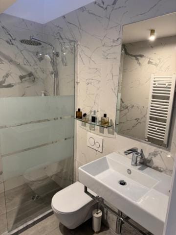 Shower, Toilet, Bathroom, towels
