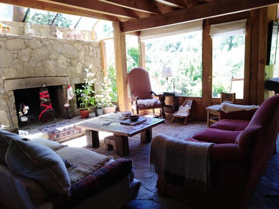 Natural landscape, Living room, fireplace