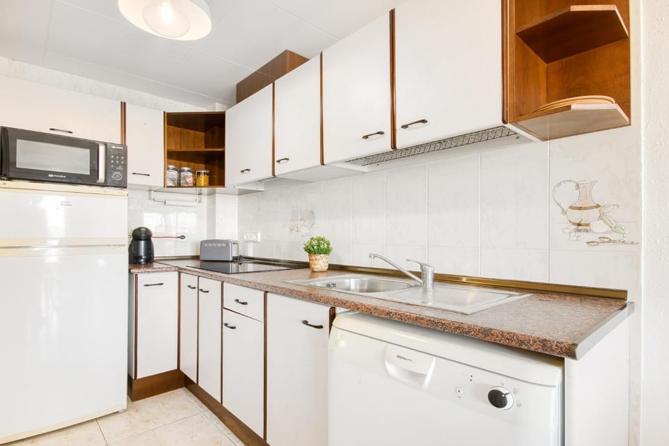 Kitchen or kitchenette, dishwasher
