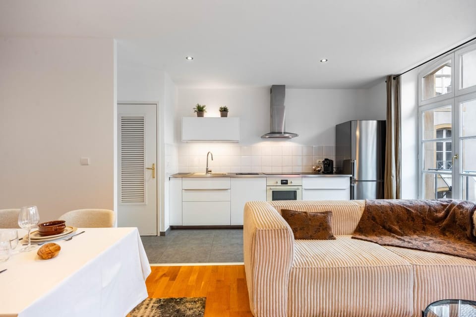 Living room, kitchen