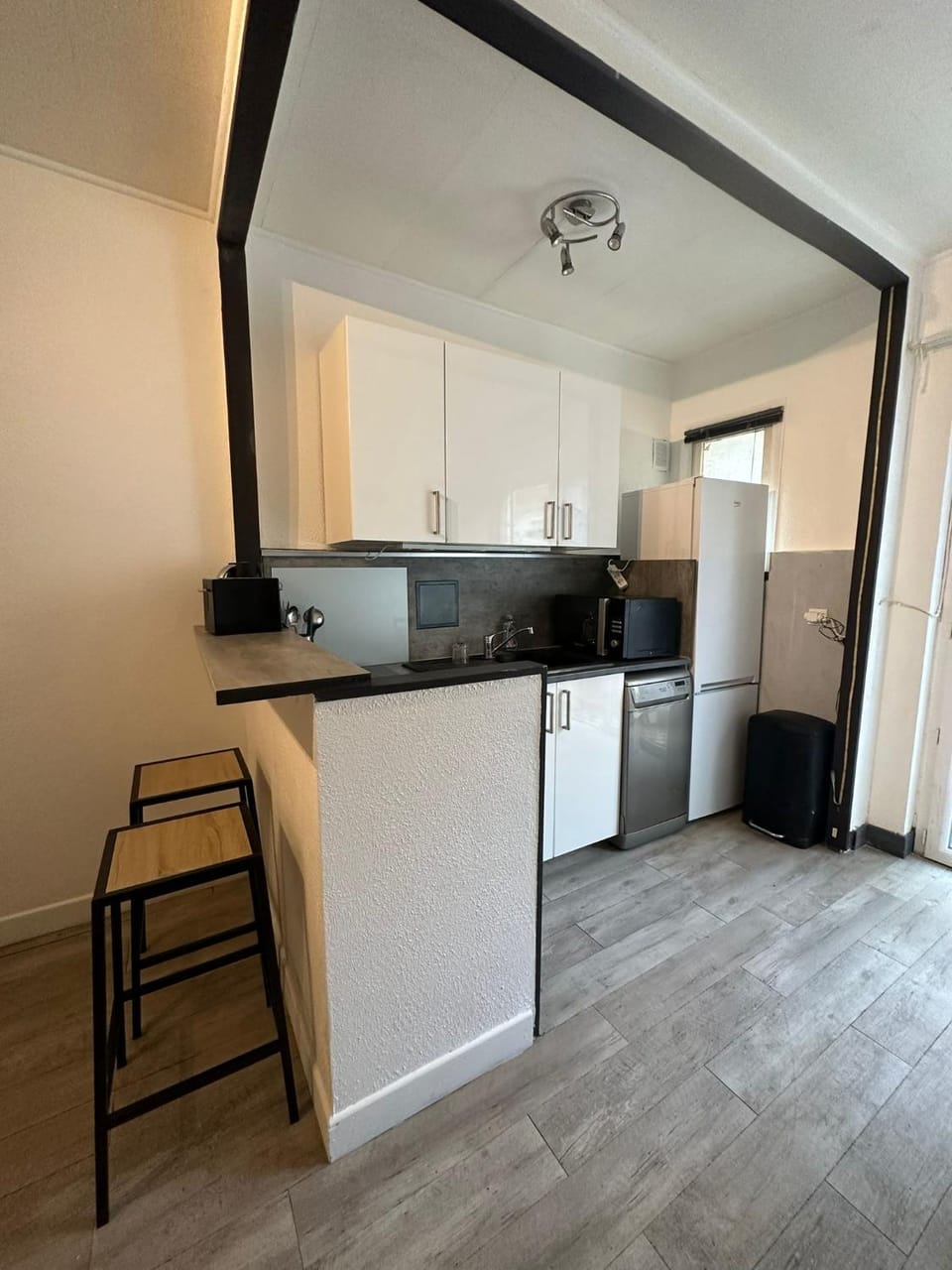 Kitchen or kitchenette, dishwasher, minibar, stove
