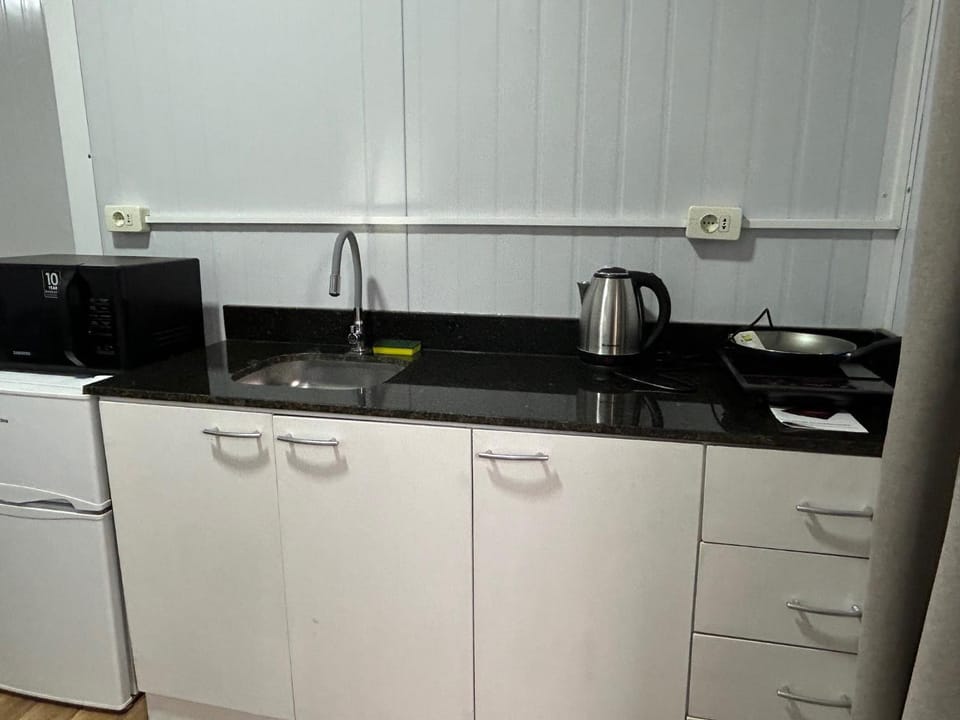 Kitchen or kitchenette, minibar, stove