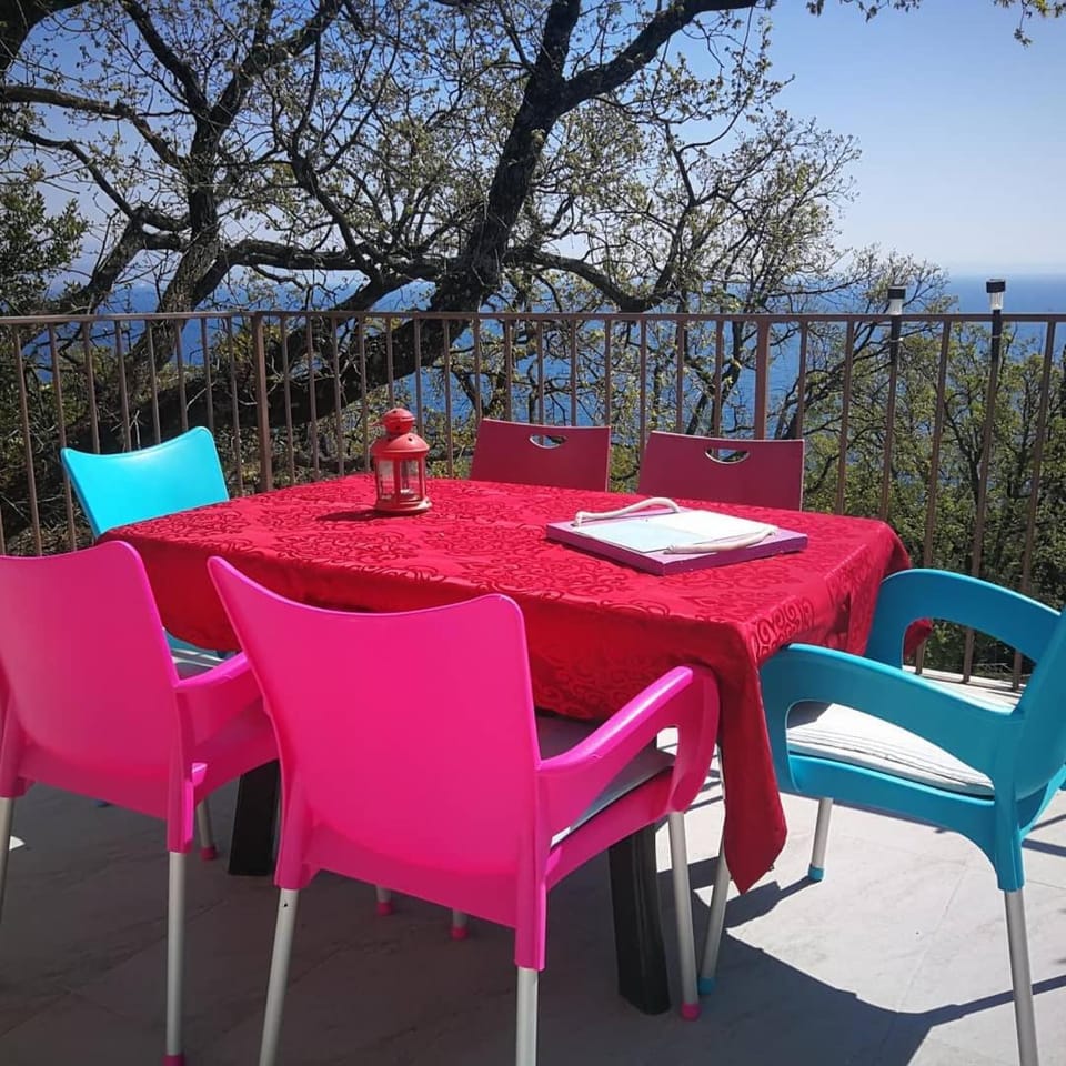 Natural landscape, Balcony/Terrace, Seating area, Sea view