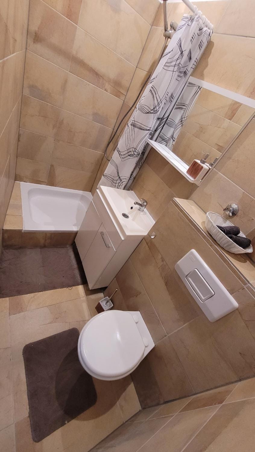 Shower, Toilet, Bathroom, towels