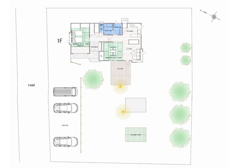 Photo of the whole room, Floor plan