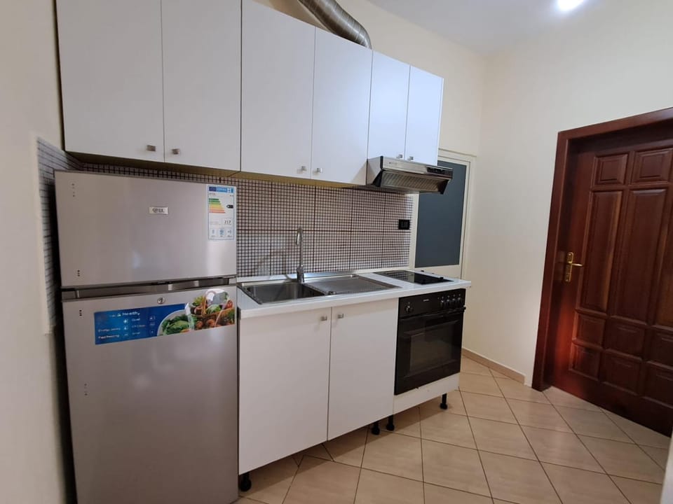 Kitchen or kitchenette, oven, stove