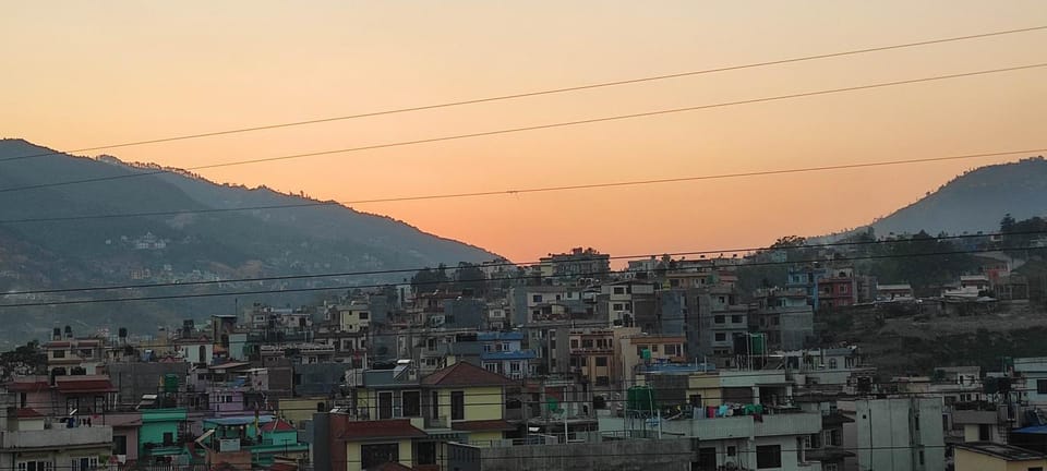 One room with two single beds with natural views Bed and Breakfast in Bagmati Province, Nepal