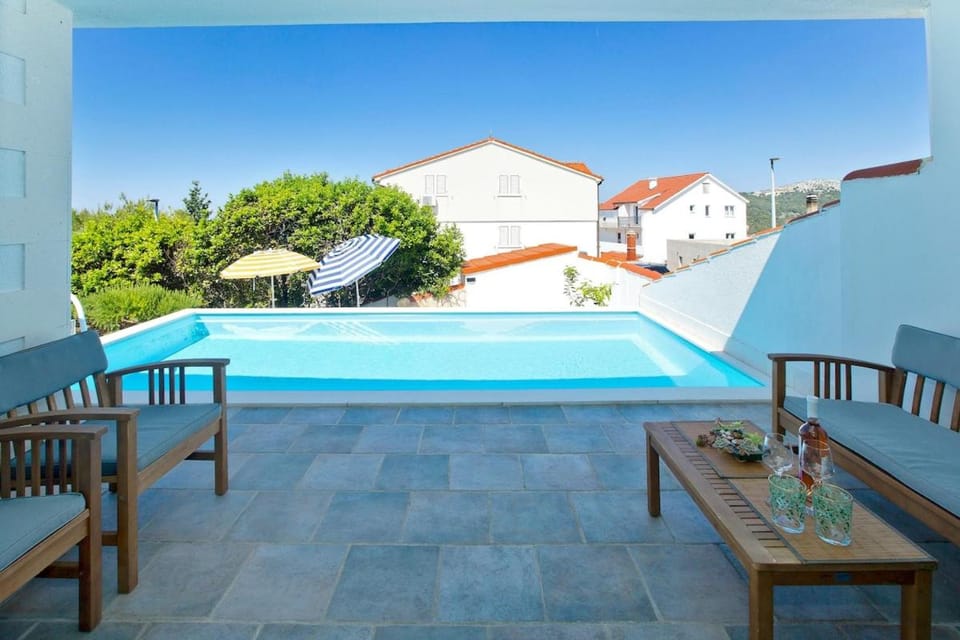 Patio, Pool view