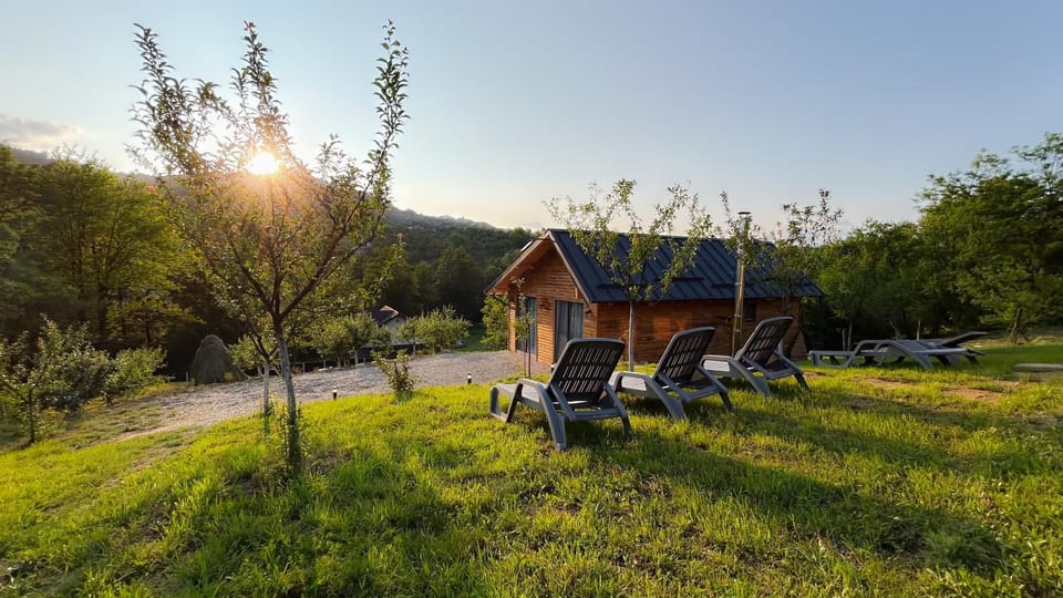 Natural landscape, Garden, Mountain view, Sunset, sunbed