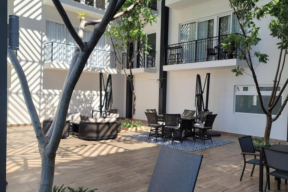 Property building, Patio, Seating area