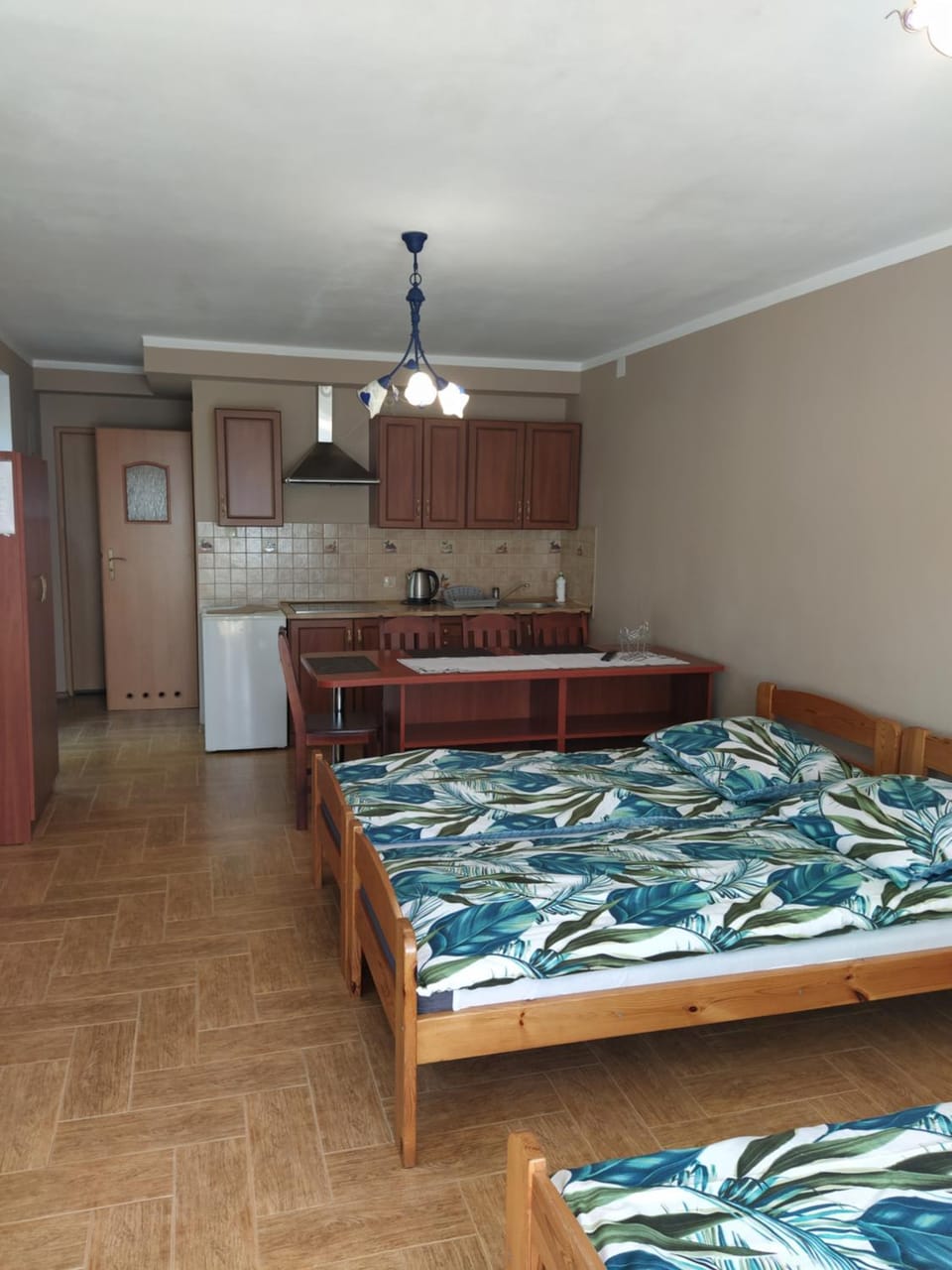 Bed, Kitchen or kitchenette, Photo of the whole room, Dining area, Bedroom, oven, stove