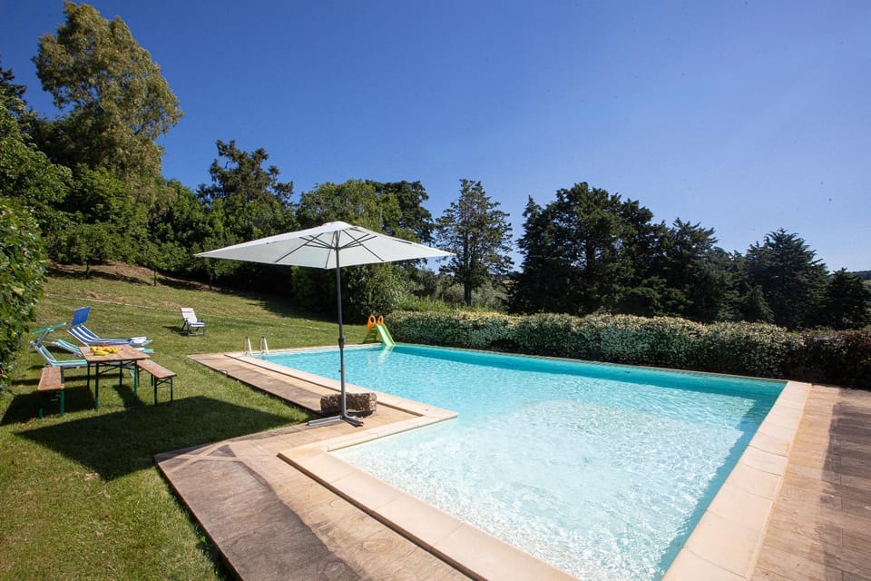 Spring, Day, Natural landscape, Garden, Garden view, Pool view, Swimming pool, sunbed