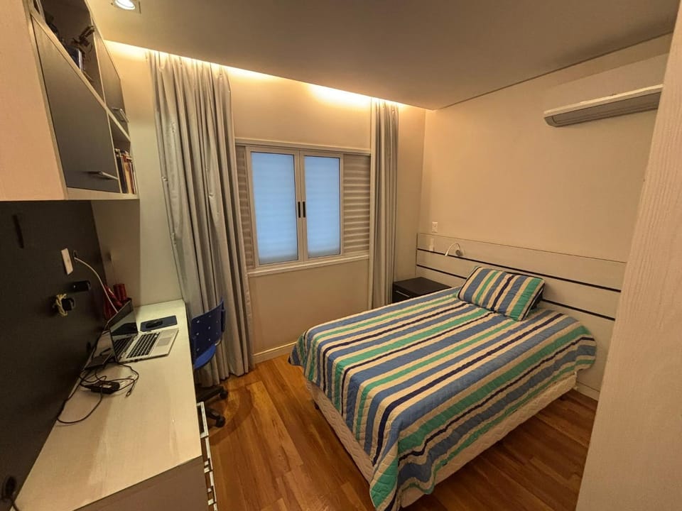 Bed, Photo of the whole room, Bedroom, hair dresser, air conditioner