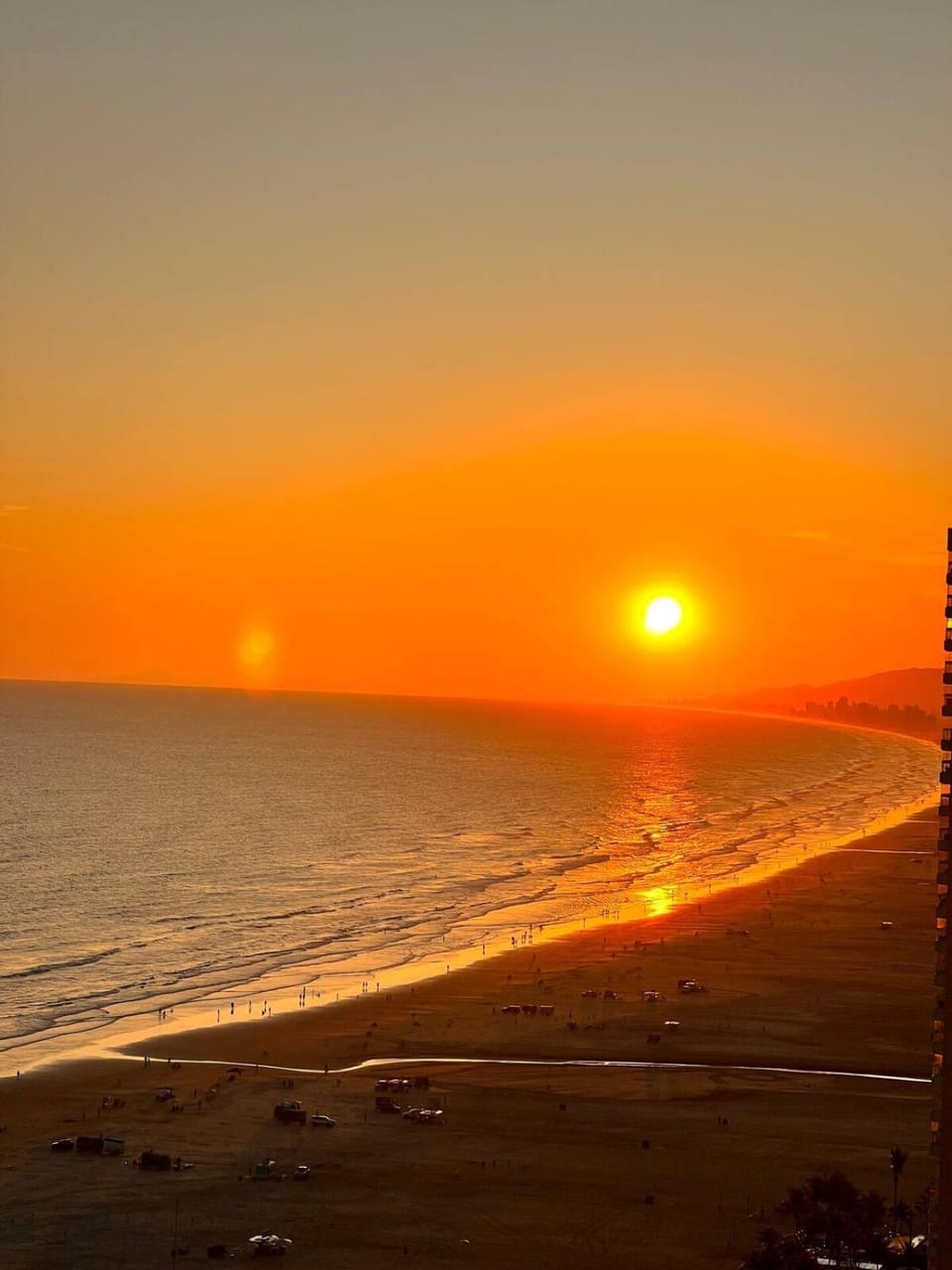 Beach, Sea view, Sunset