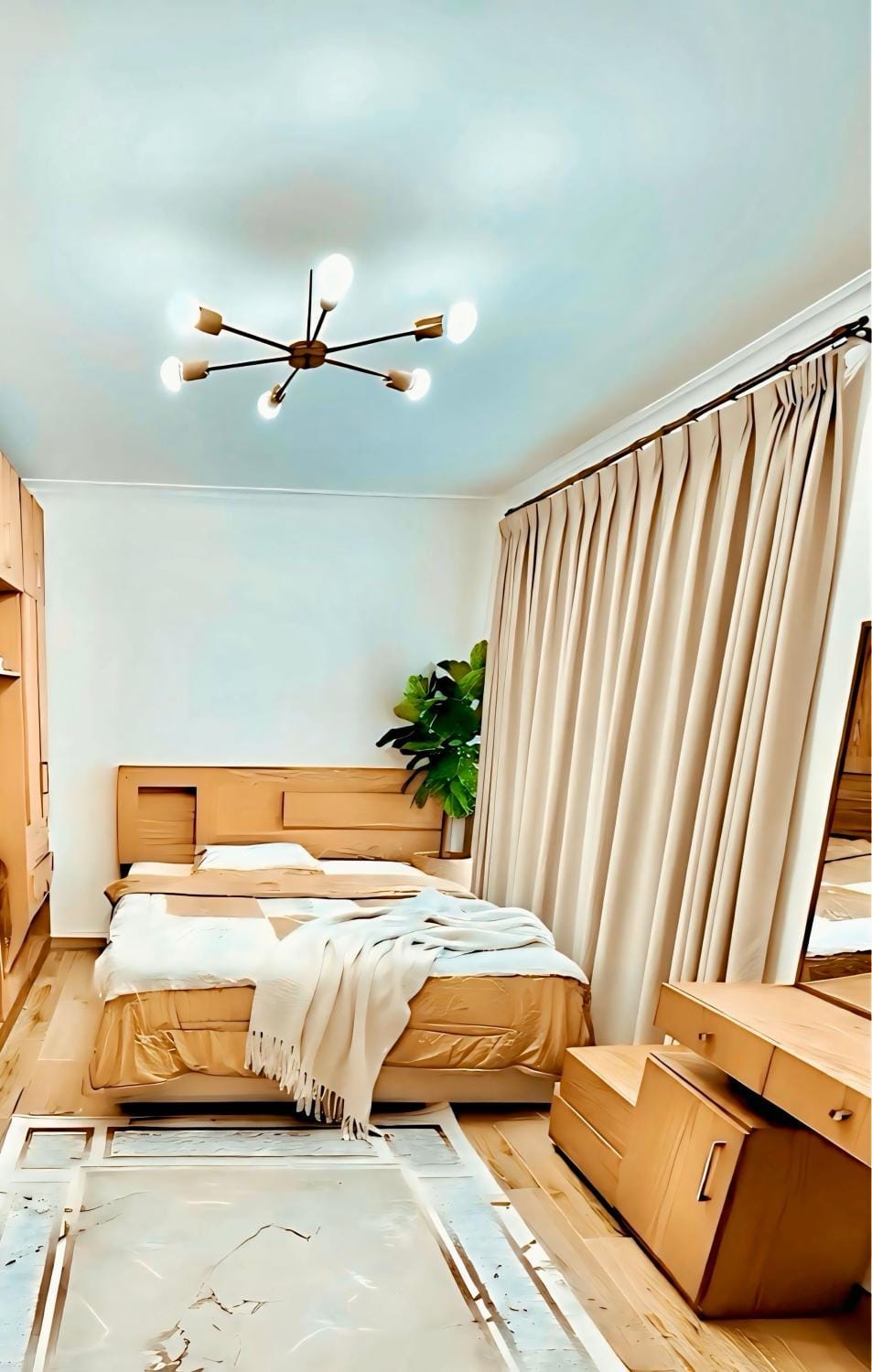 Bed, Photo of the whole room, Seating area, Bedroom
