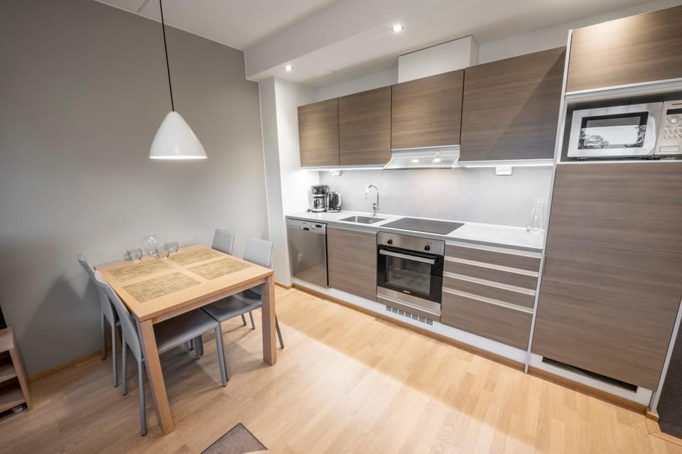 Kitchen or kitchenette, Dining area, oven, stove