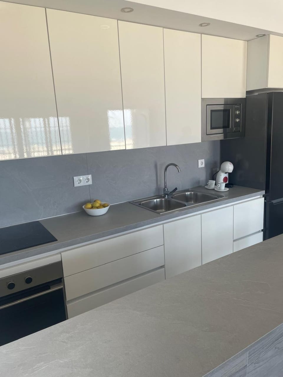 Kitchen or kitchenette, oven, stove, toaster