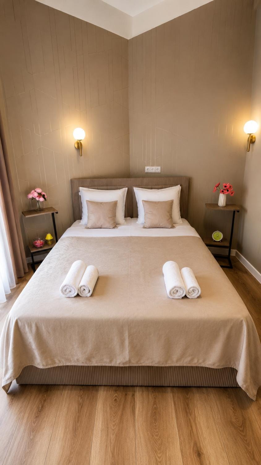 Bed, People, TV and multimedia, Balcony/Terrace, Photo of the whole room, Bedroom, Guests, Continental breakfast, Family, air conditioner