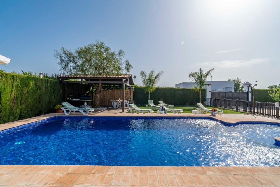Property building, Living room, Swimming pool