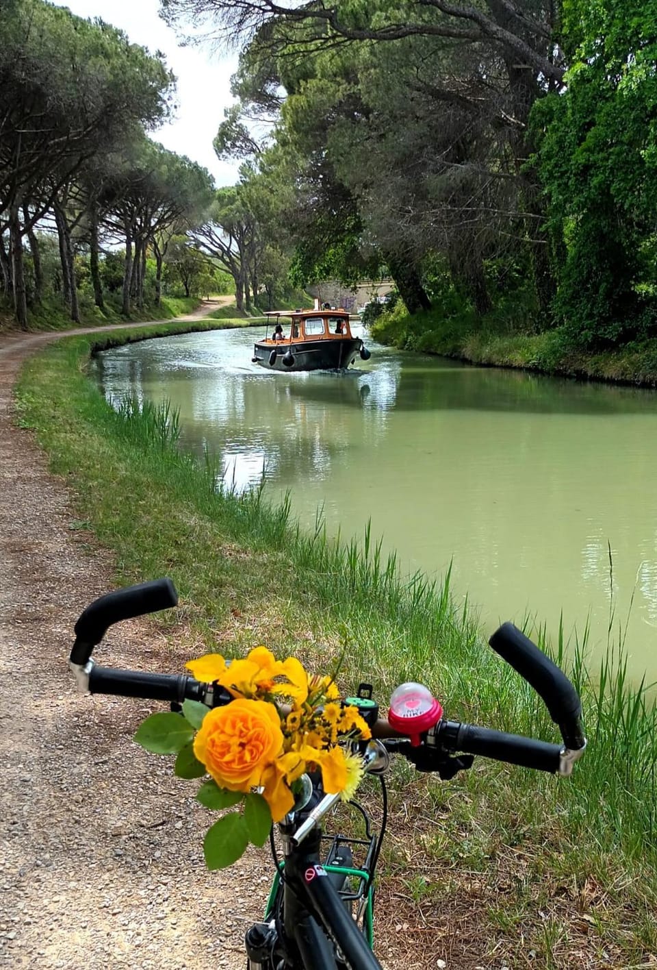 Roulotte au bord du canal du midi argeliers Campground/ 
RV Resort in Occitanie