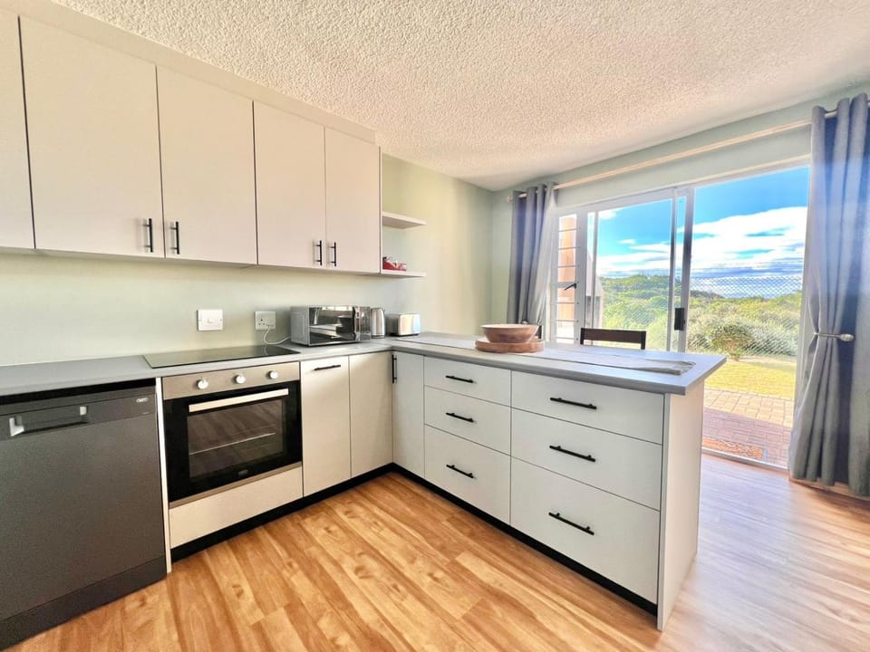 Kitchen or kitchenette, dishwasher, oven, stove