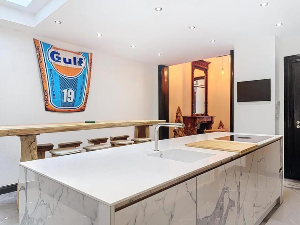 Kitchen or kitchenette, Lounge or bar, minibar, kitchen, kitchen