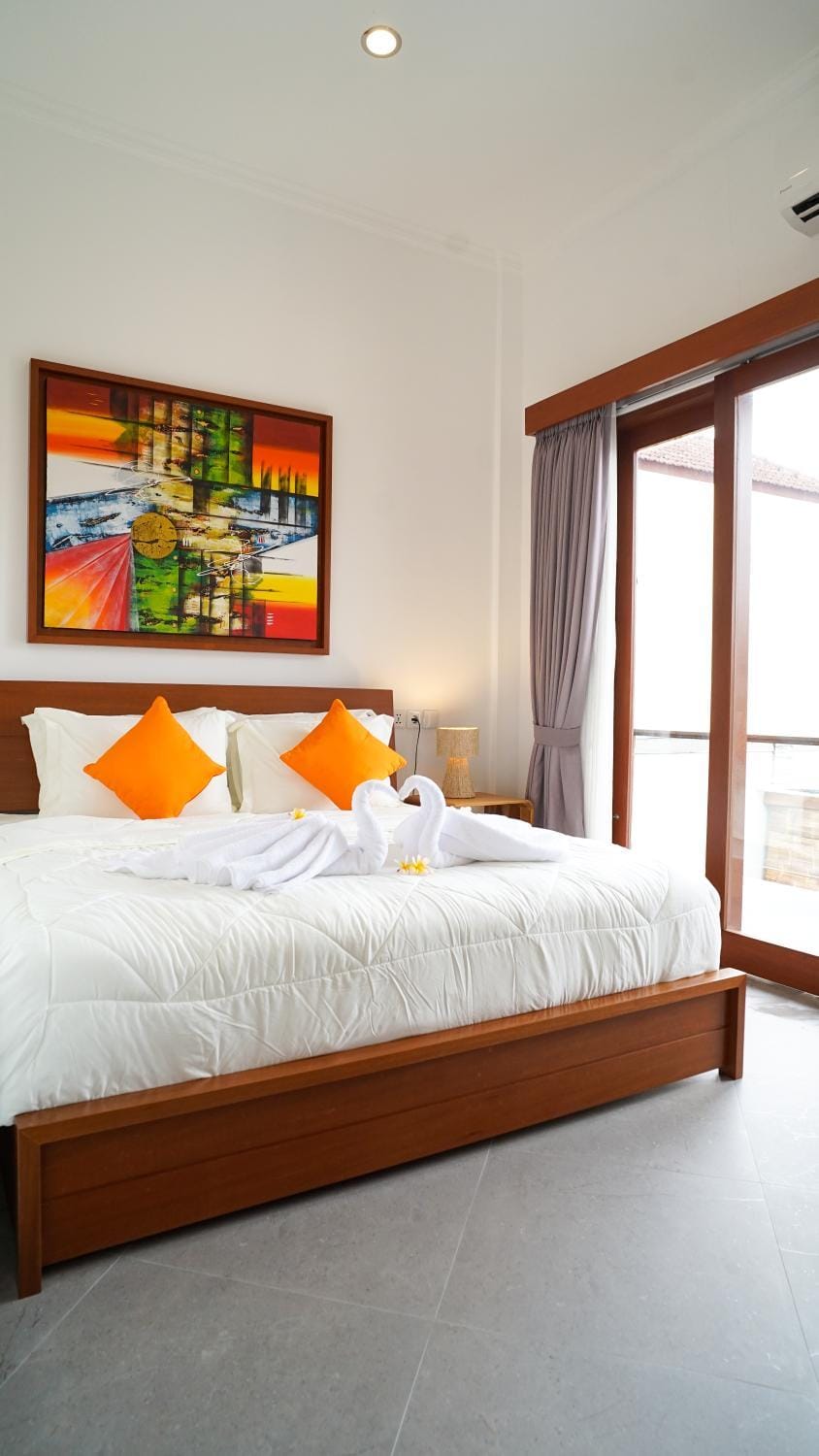 Bed, Bedroom, towels