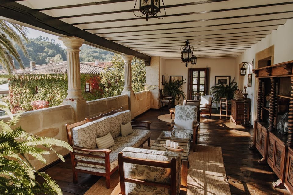 Living room, Seating area, Garden view