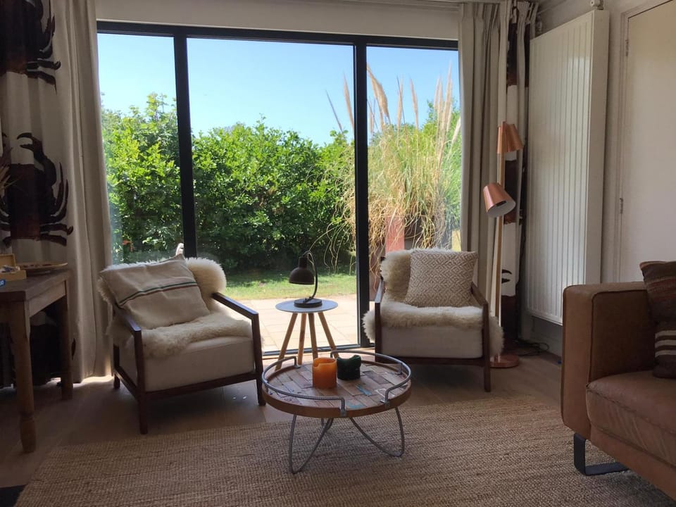 Living room, Seating area, Garden view