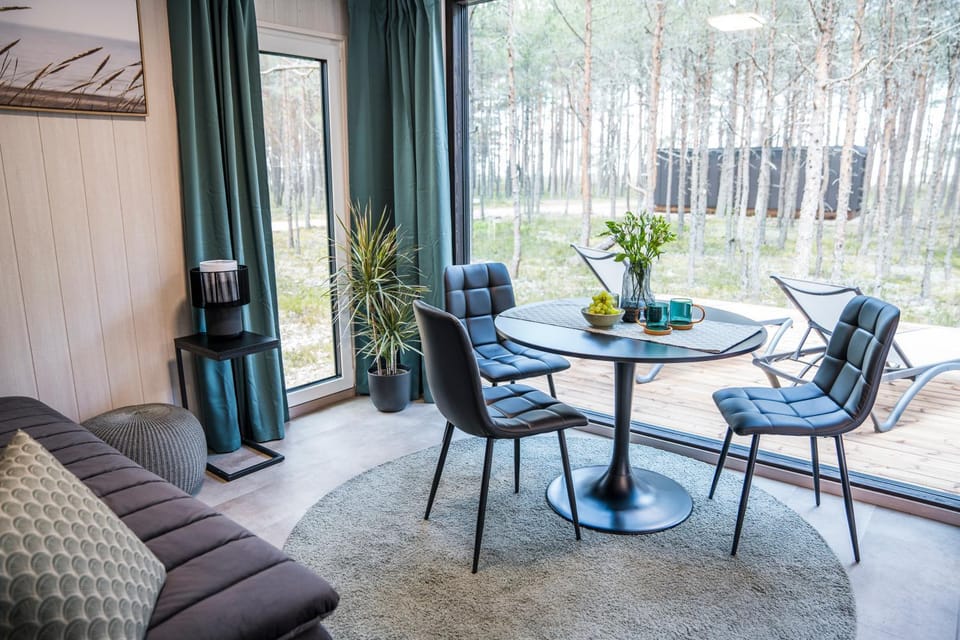Living room, Seating area, Dining area, Garden view