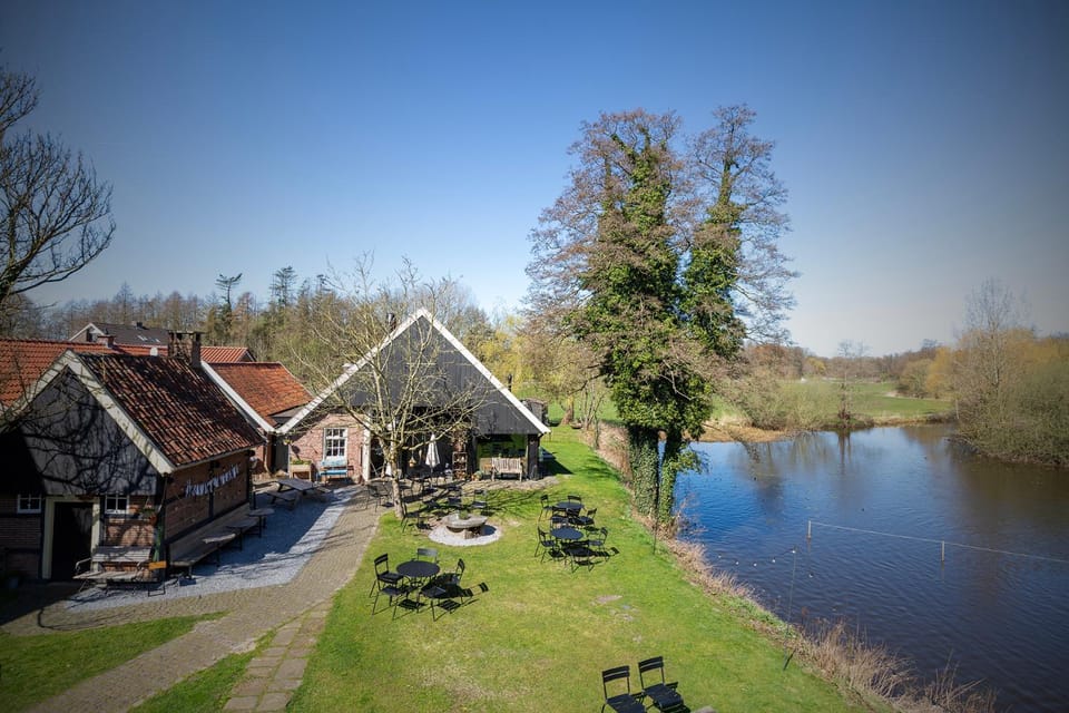 Property building, Natural landscape, Garden, River view