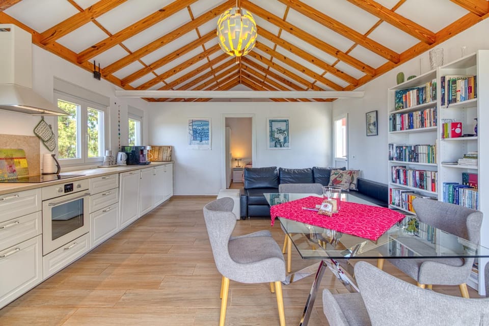 Kitchen or kitchenette, Living room, Seating area, Dining area, oven, stove