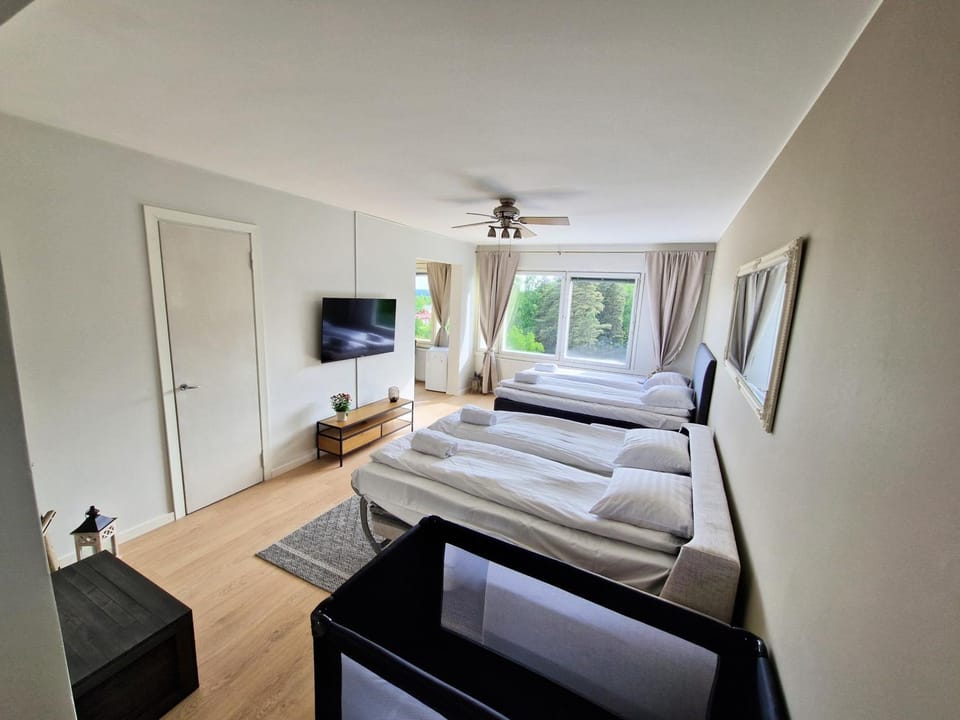 Communal lounge/ TV room, Bed, TV and multimedia, Living room, Photo of the whole room, Seating area, Evening entertainment, Bedroom, towels