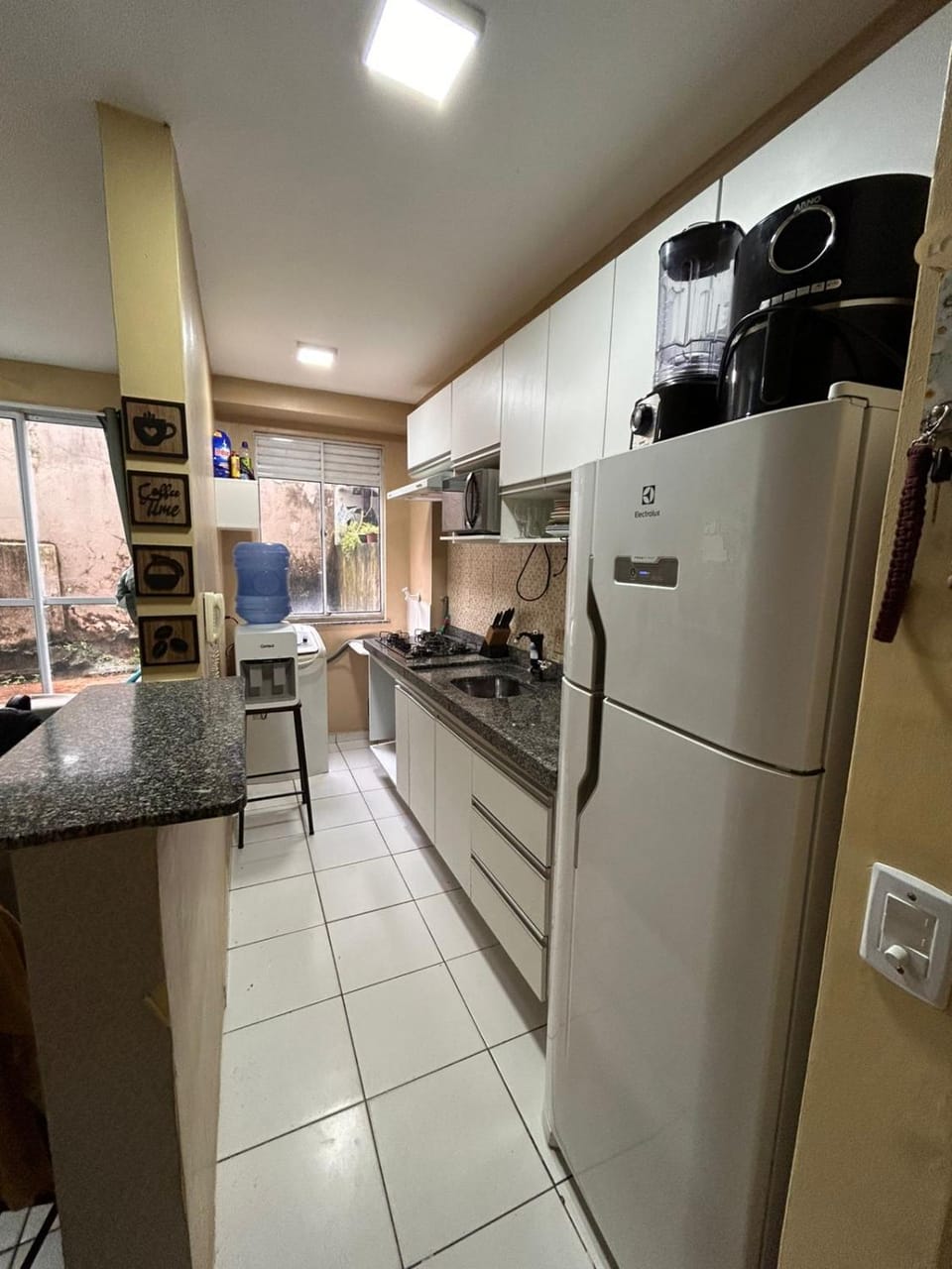 Kitchen or kitchenette, stove, toaster