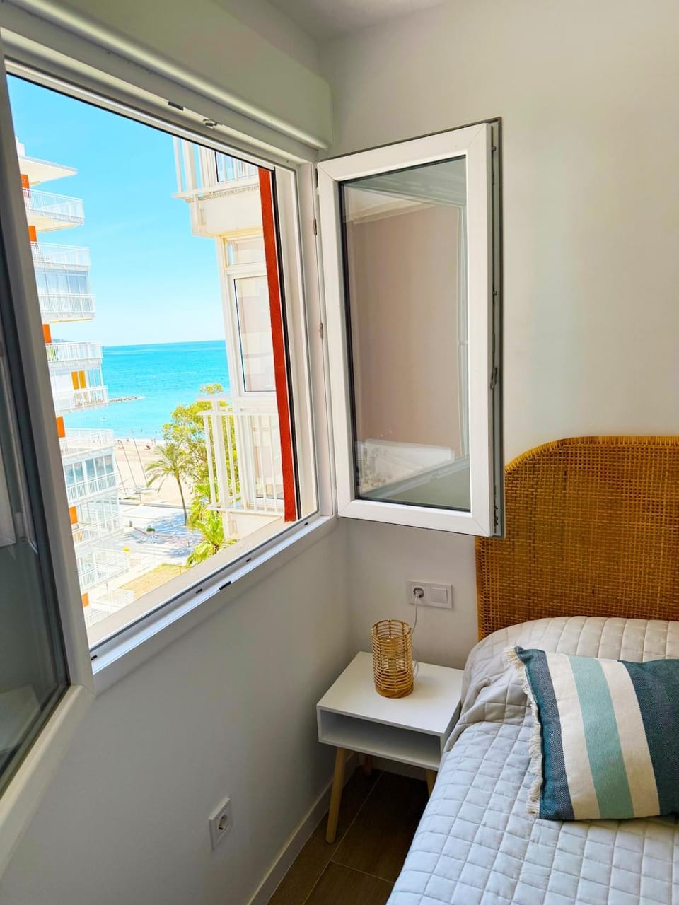 Bed, Beach, Bedroom, Sea view, wardrobe