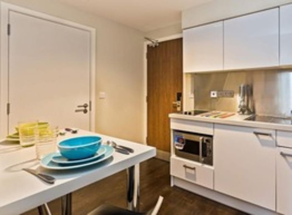 Kitchen or kitchenette, Dining area, stove