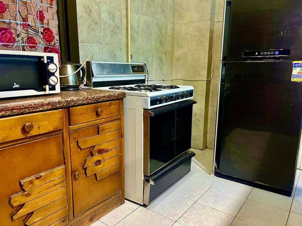 Kitchen or kitchenette, oven