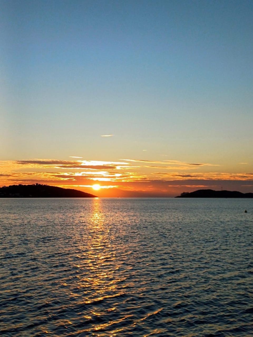 Natural landscape, Sea view, Sunset