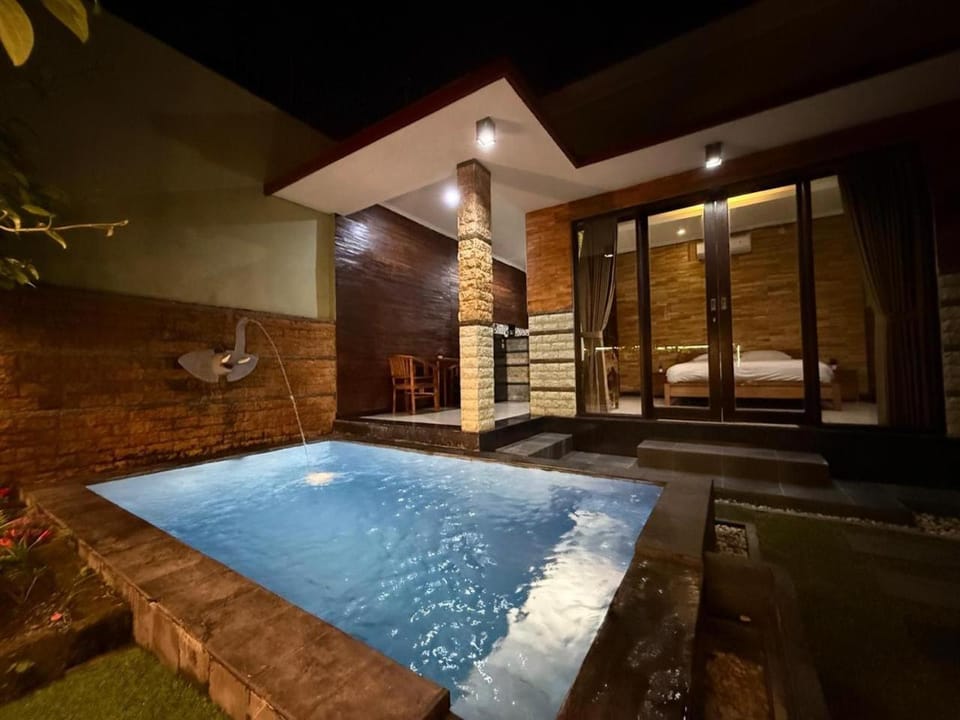 Night, Natural landscape, Pool view, Swimming pool