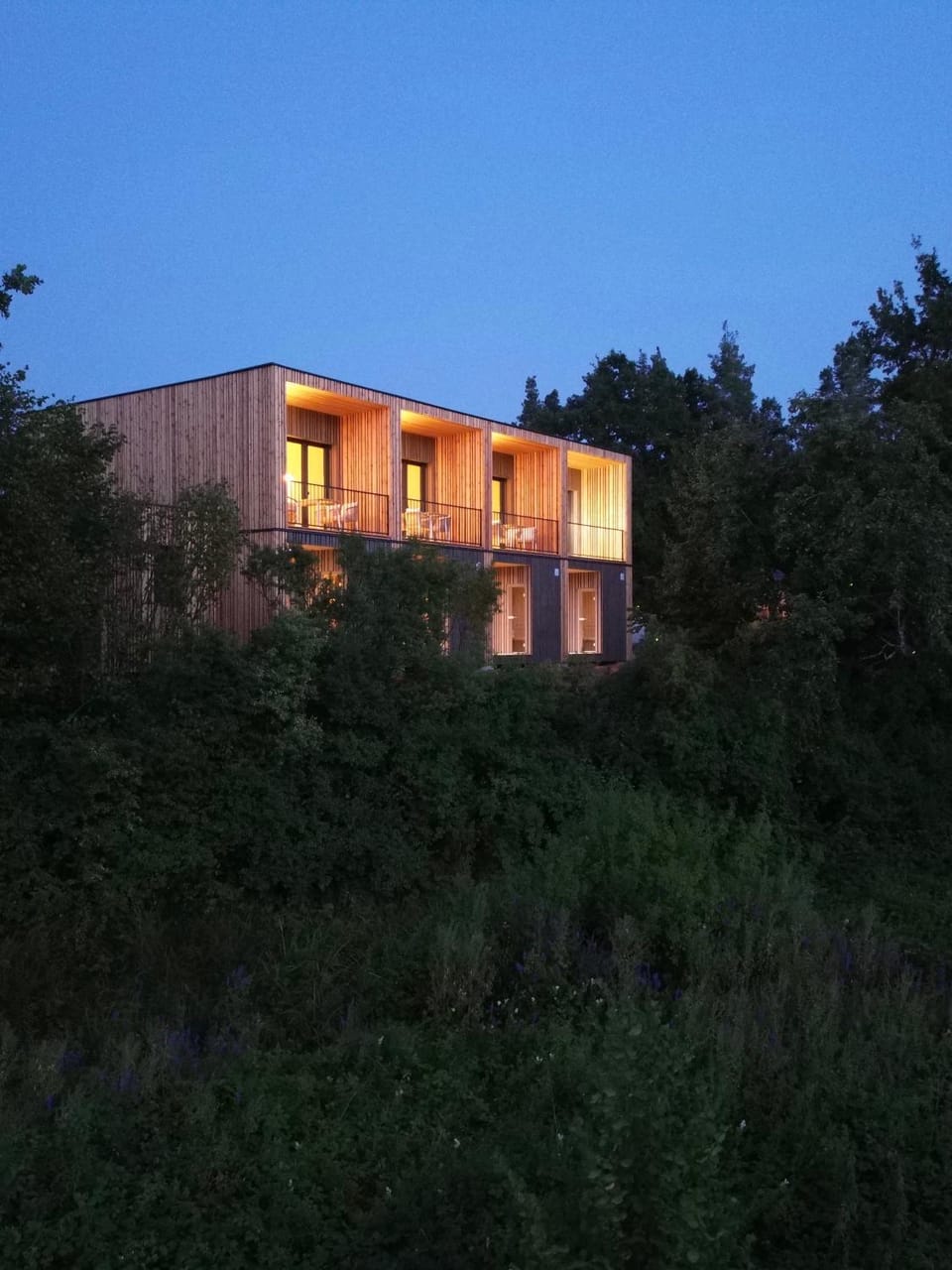 Property building, Night, Natural landscape, Garden, Garden view