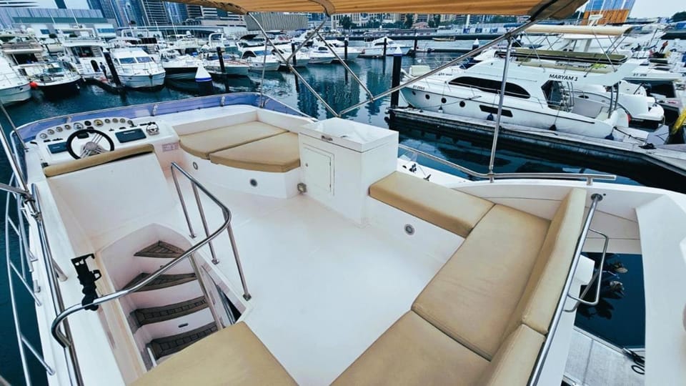 Riviera Leisure Yachts Dubai Docked boat in Dubai