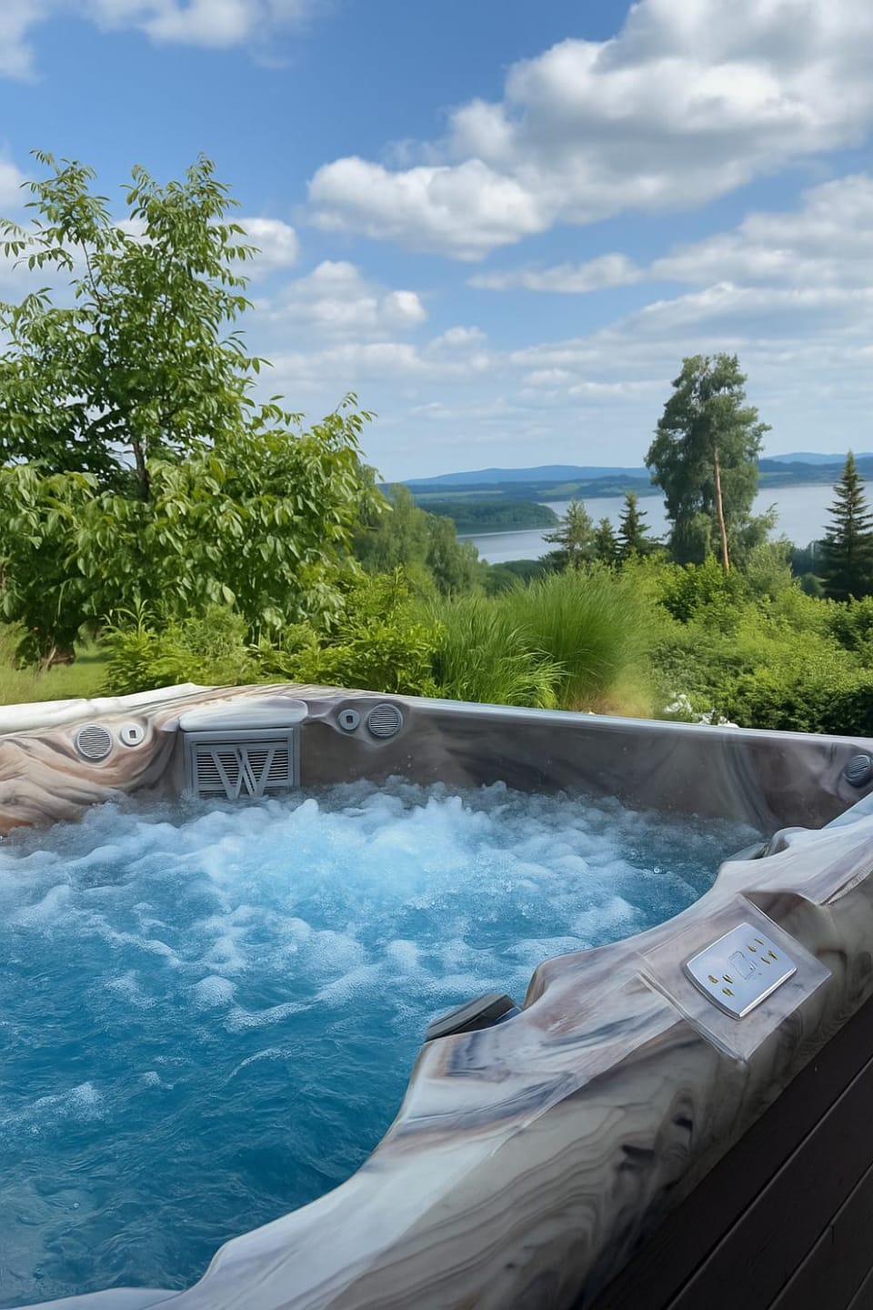 Natural landscape, Hot Tub, Lake view