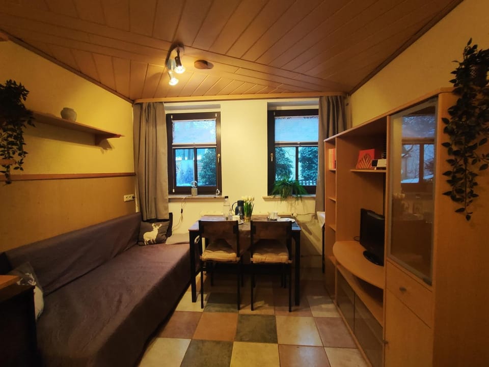 Bed, TV and multimedia, Living room, Seating area, Dining area, Bedroom