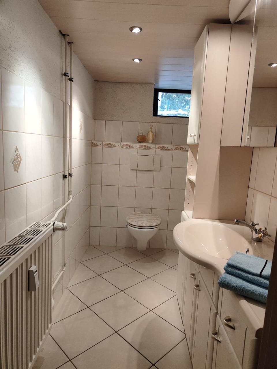 Toilet, towels