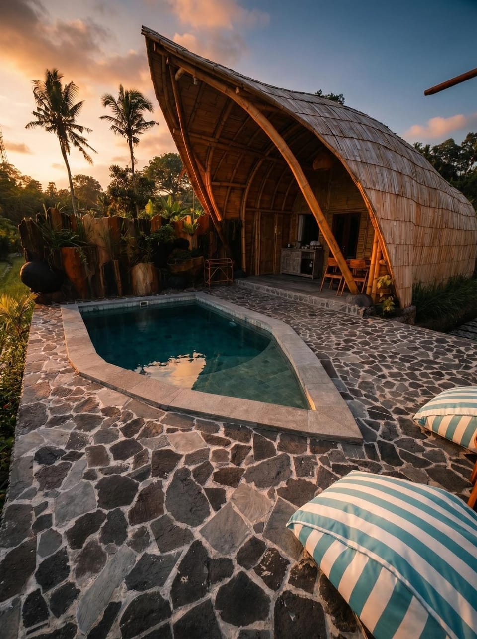 Natural landscape, Pool view, Swimming pool, sunbed