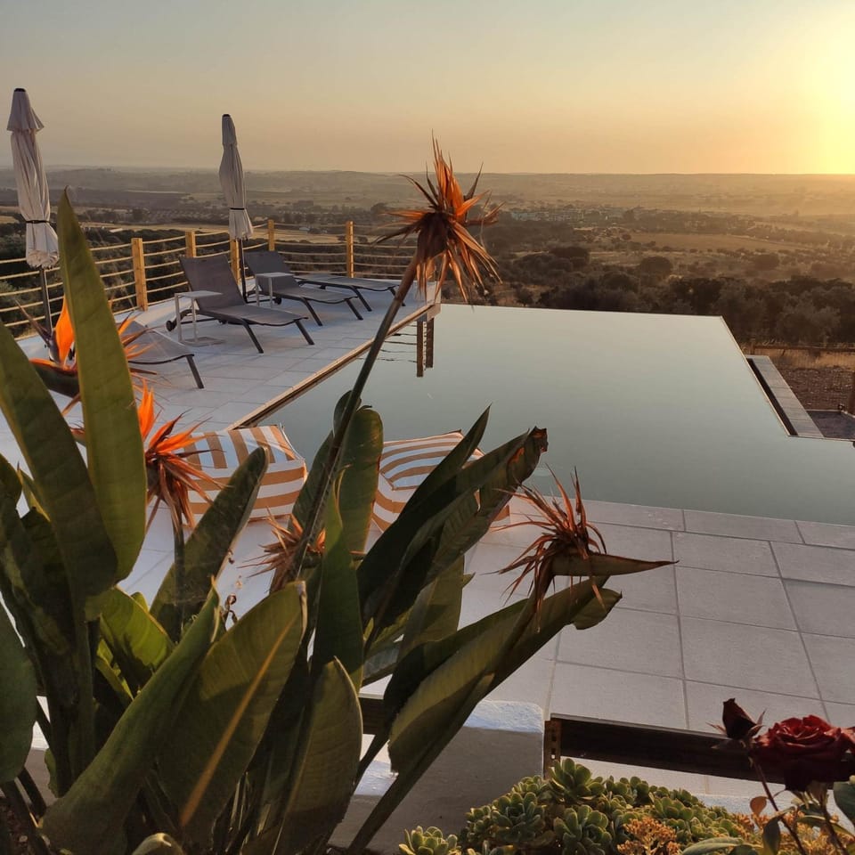 Natural landscape, View (from property/room), Swimming pool, Swimming pool, Sunset