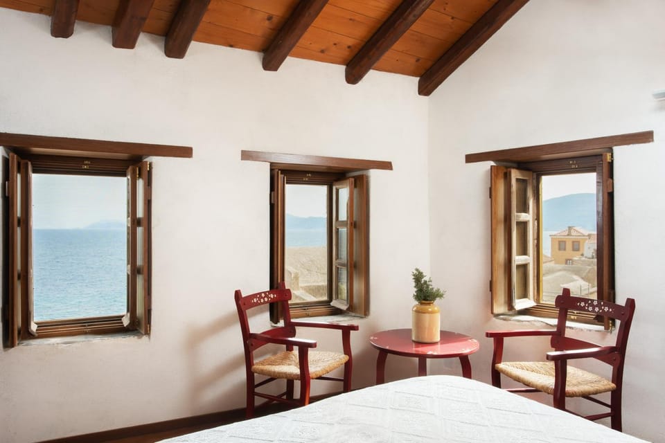 Seating area, Bedroom, Sea view