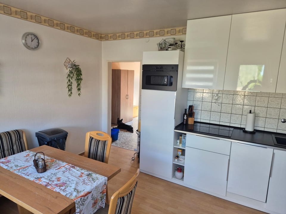 Kitchen or kitchenette, oven