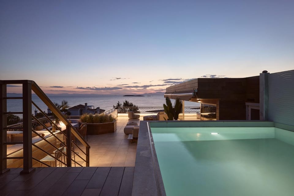 Pool view, Sea view, Swimming pool